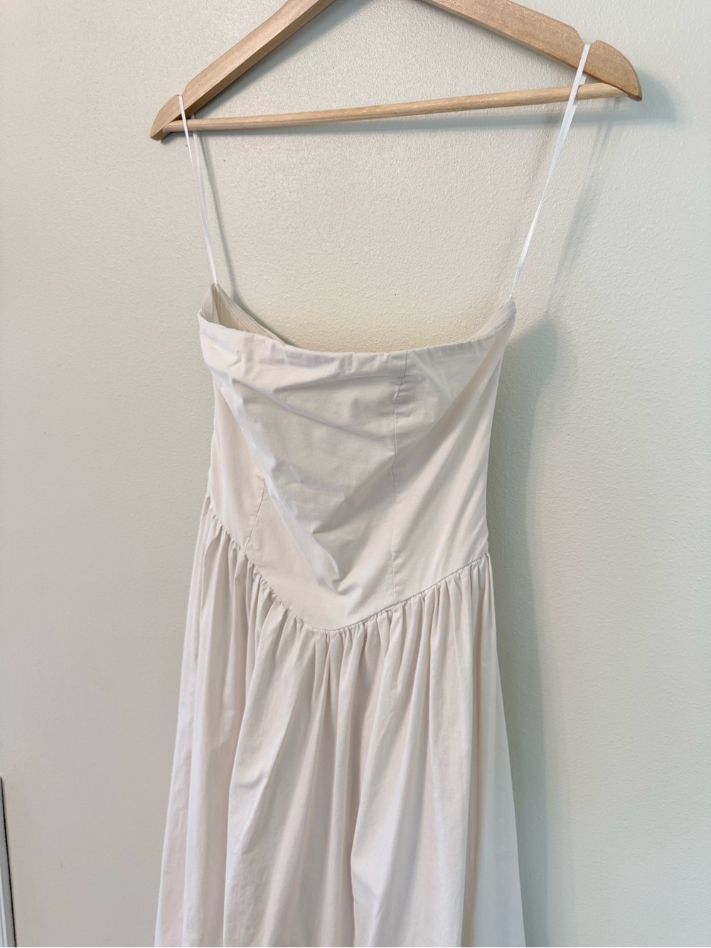 WeWoreWhat Strapless Corset Maxi Dress Ivory Cotton Poplin Size M - Picture 5 of 11